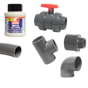 FITTINGS, PVC FITINGS, ADHESIVES